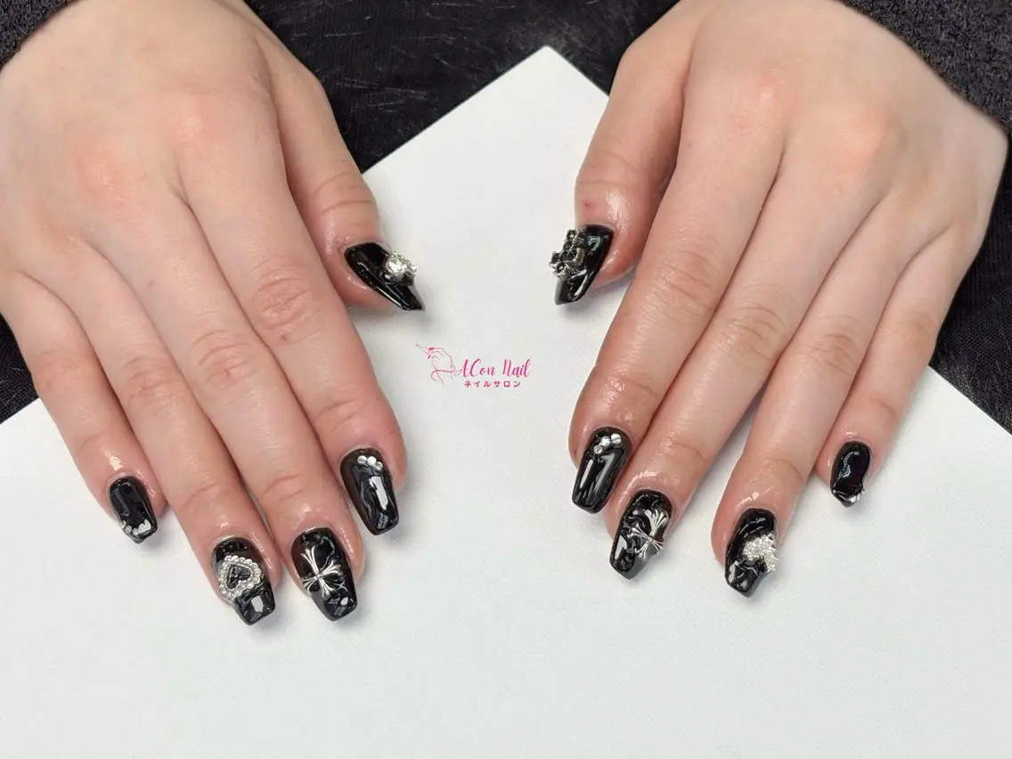 ネイル 桜ネイル 長さ出し フラワーネイル フレンチネイル ジェルネイル ハンドネイル ACon NailSalonのネイルデザイン