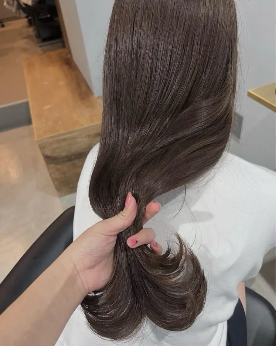 セミロング カラー ベージュカラー ブラウンカラー ブラウンベージュ カット ヘアカラー トリートメント akane/ボブ /ブラウンベージュのヘアスタイル