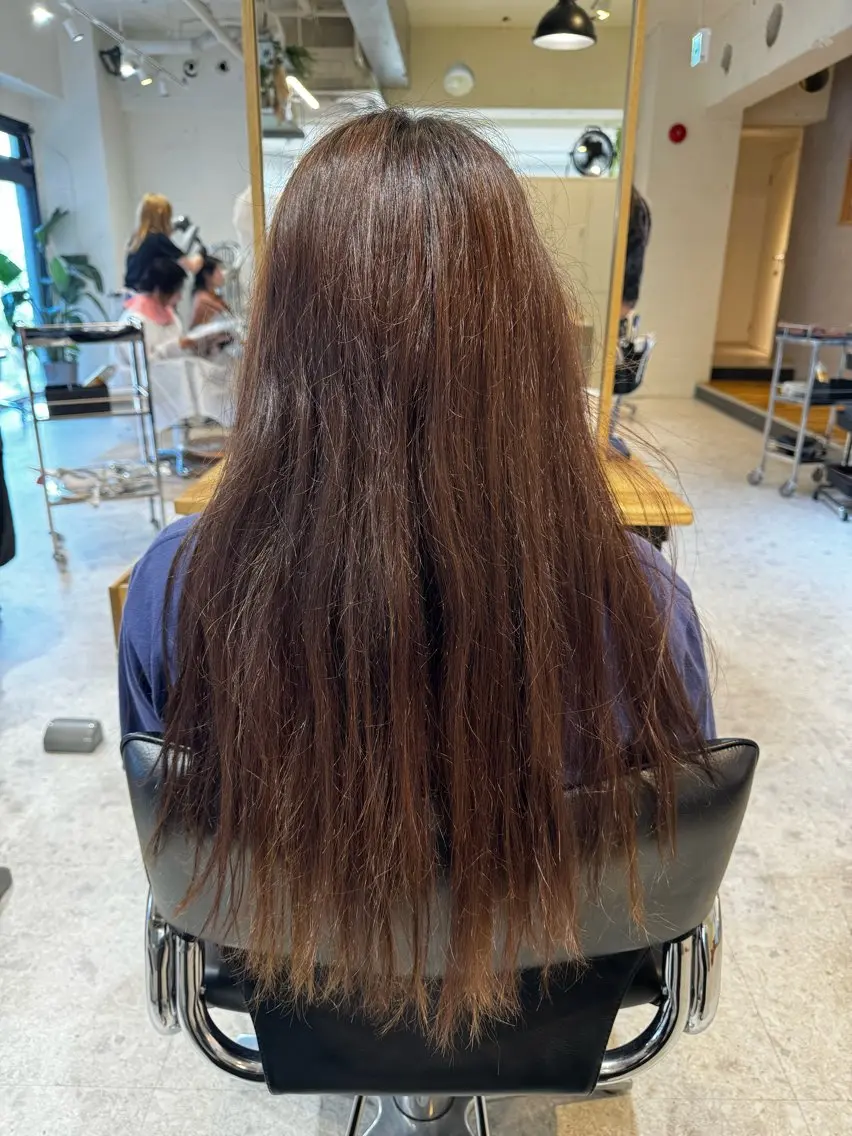 ロング 縮毛矯正 WiLL梅田店 荒堀 結香のヘアスタイル