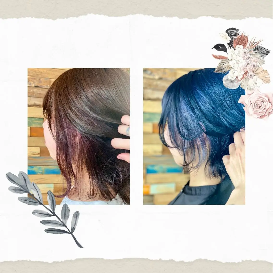 ミディアム カラー ヘアアレンジ ブリーチ インナーカラー ☘️ motion ALOE ☘️のヘアスタイル