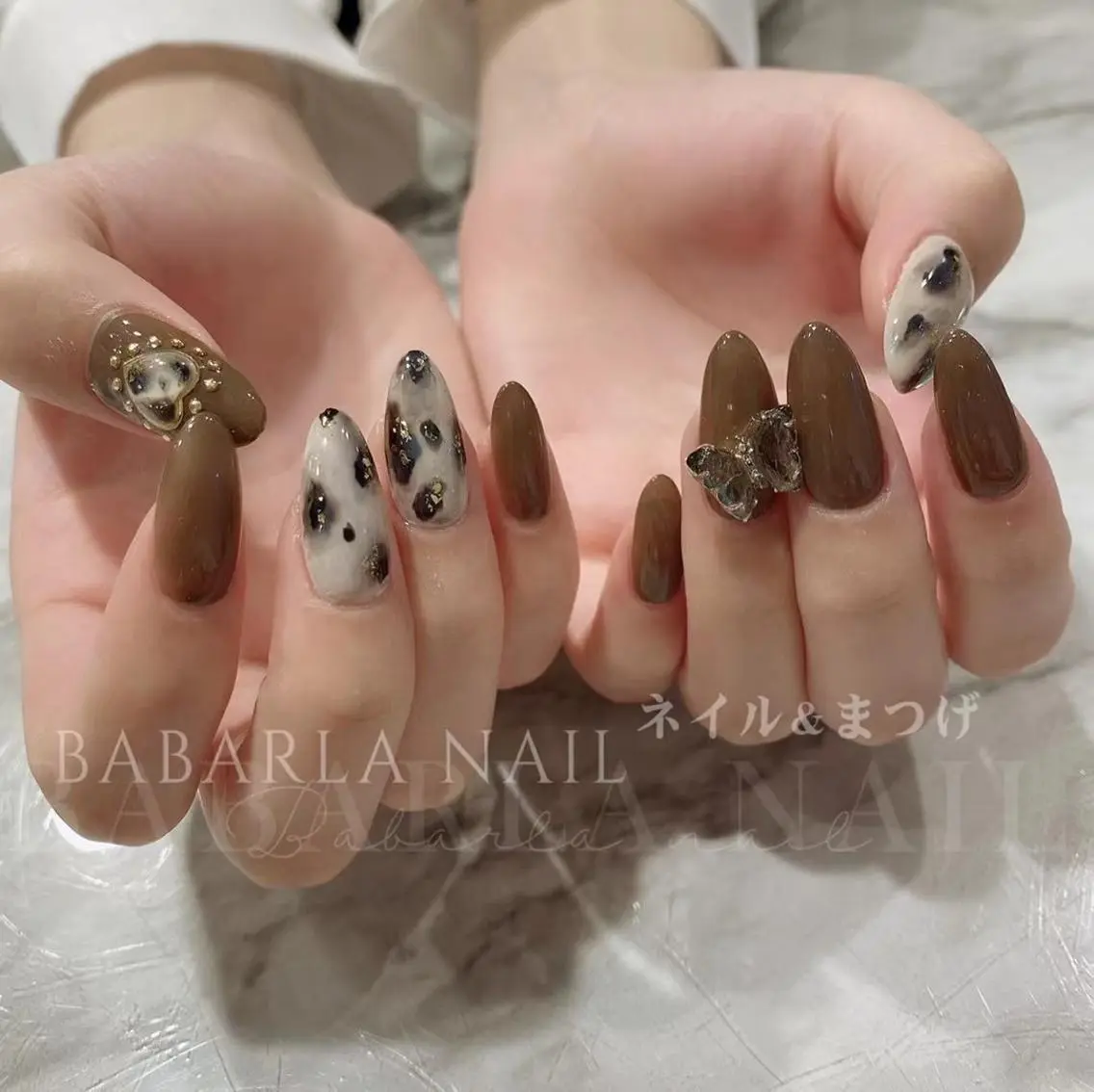 ネイル アニマル柄 アートネイル ニュアンスネイル Babarla Nailのネイルデザイン