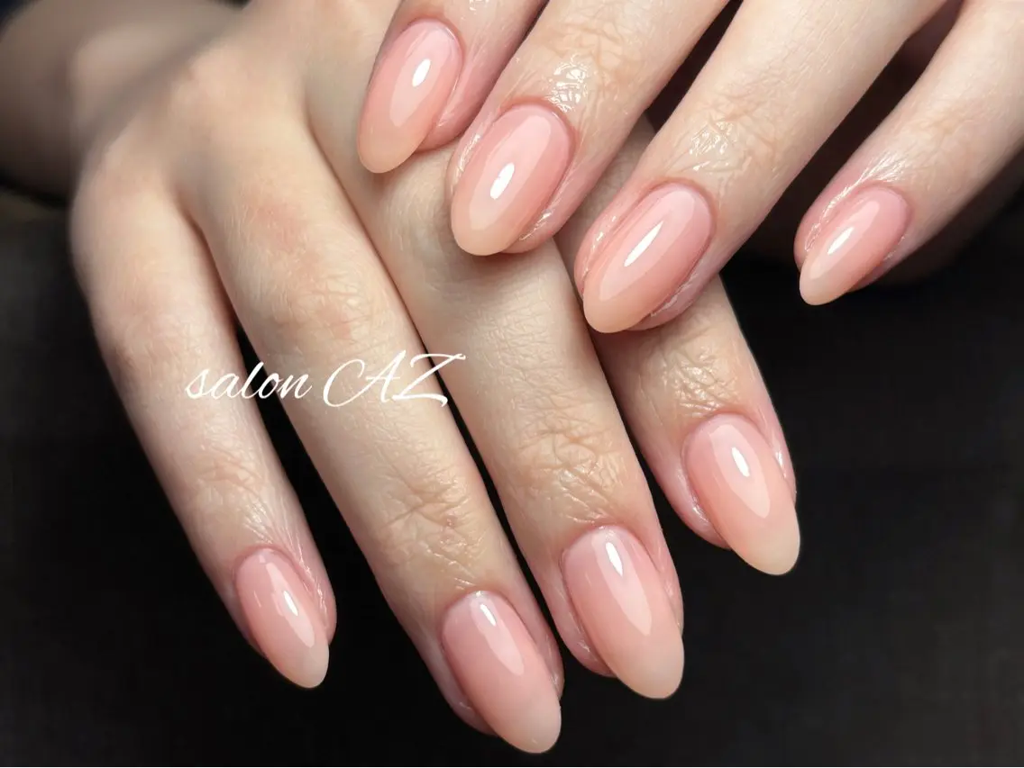 ネイル アートネイル 長さ出し フットネイル フレンチネイル ジェルネイル salon AZのネイルデザイン