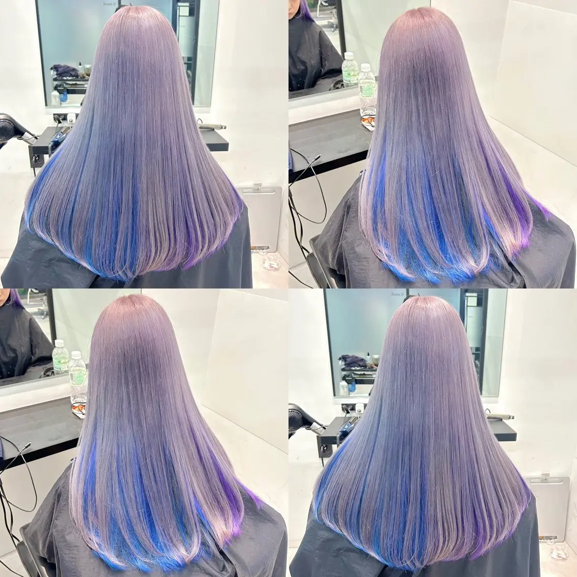 ロング カラー インナーカラー シルバー ホワイトシルバー ブリーチ&エクステ 🥀ケアカラー特化のヘアスタイル