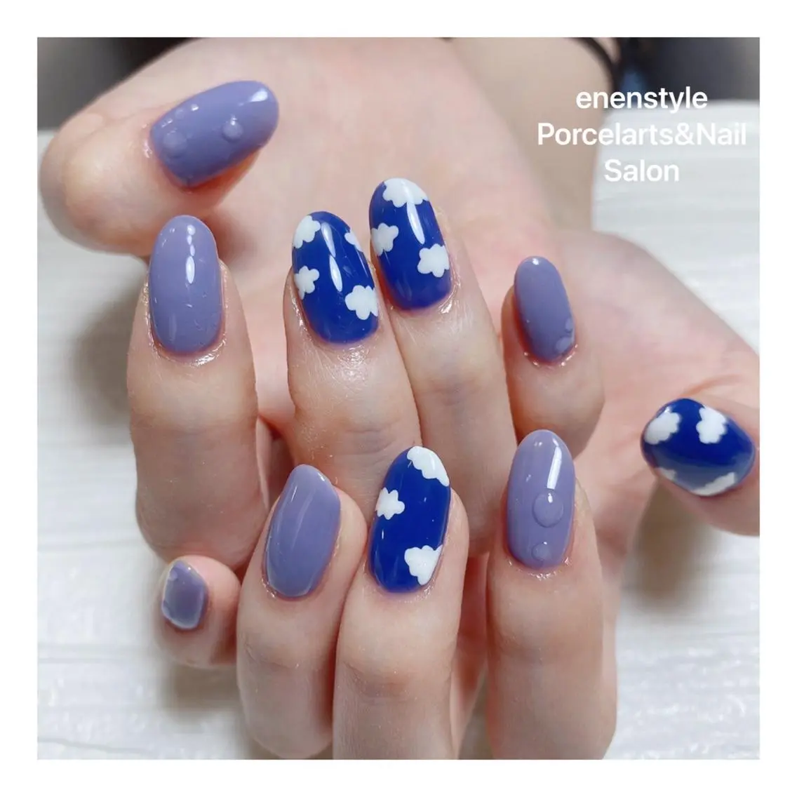 ミディアム ネイル ハンドネイル 🐾enen style 🐾のネイルデザイン