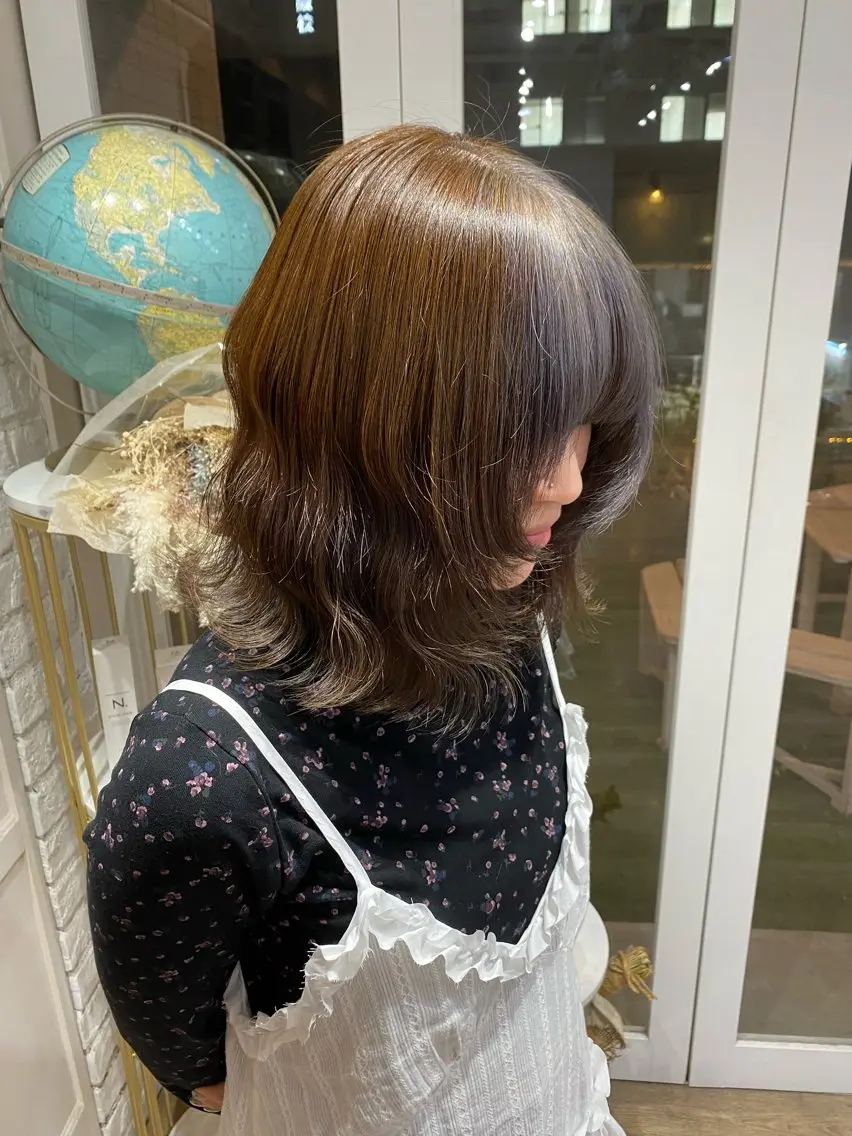 ミディアム mio♡ベージュ特化 🎀透明感カラーのヘアスタイル