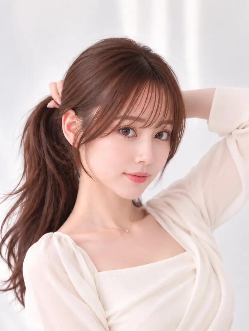 ロング レイヤーカット 小顔カット カット ヘアカラー トリートメント 🧡くびれヘア/前髪 顔周り🧡久原結衣のヘアスタイル