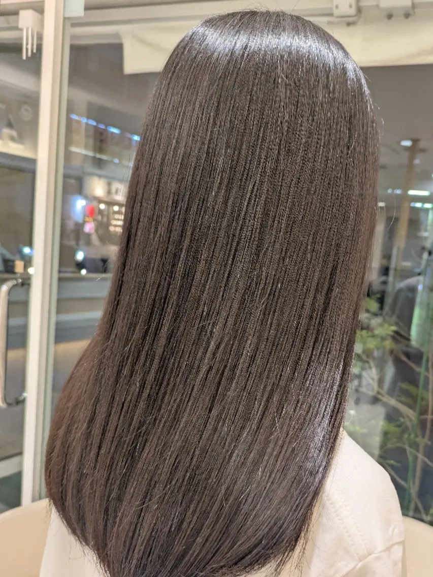 ロング 縮毛矯正 縮毛矯正 佐々木 萌のヘアスタイル