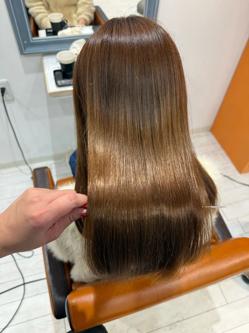 セミロング カット ヘアカラー トリートメント 🍊髪質改善🍊縮毛 矯正🍊濱野紗奈🍊のヘアスタイル