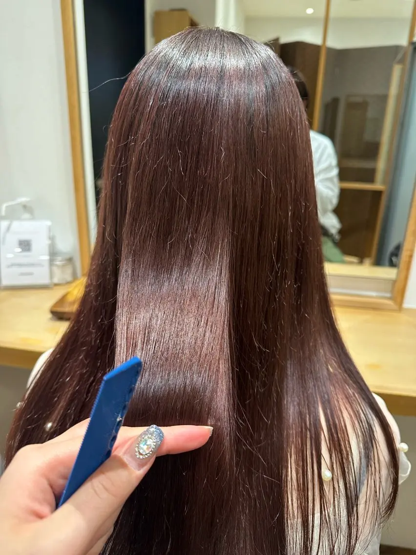 カラー ブラウンカラー ピンクカラー 織田 ゆみのヘアスタイル