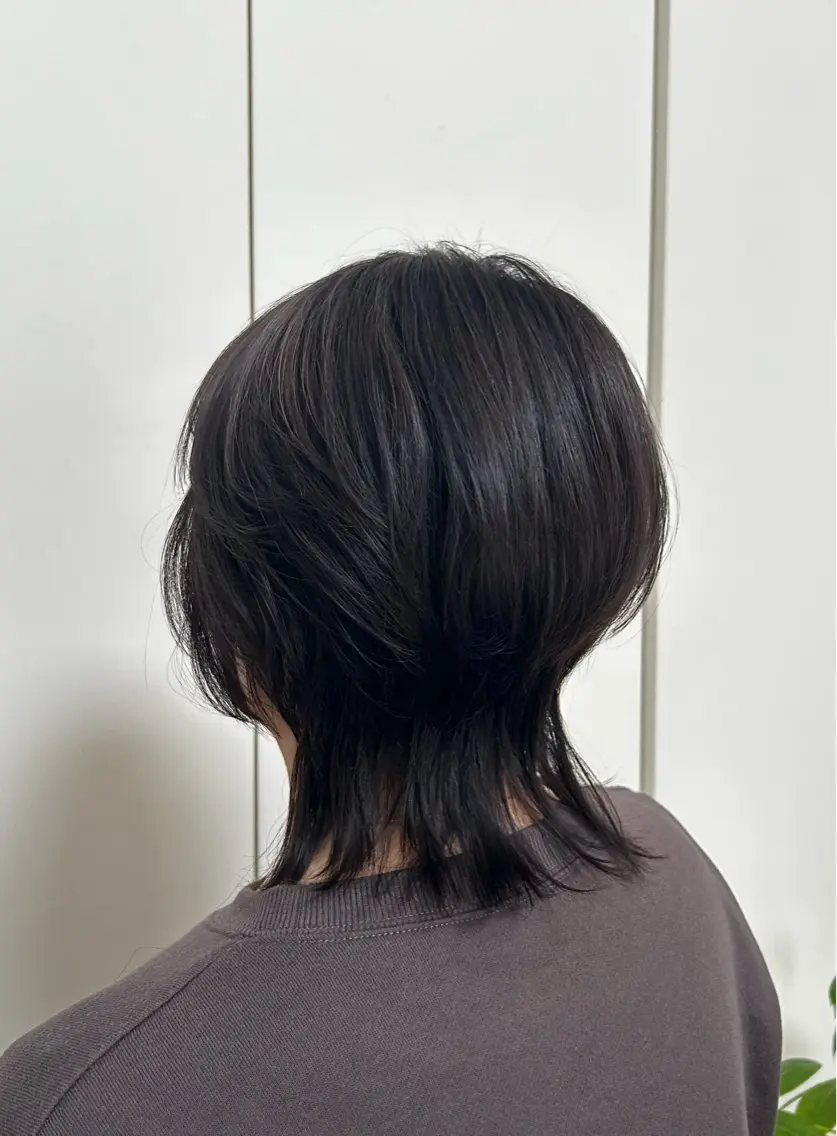 ショート カラー ショートヘア ウルフカット ヘアカラー トリートメント 木藤 優杏のヘアスタイル
