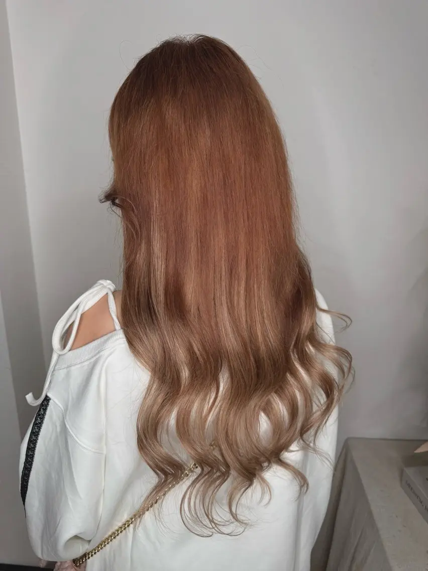 ロング シールエクステ エクステ ヘアカラー トリートメント エクステ 小笠原 菜緒のヘアスタイル