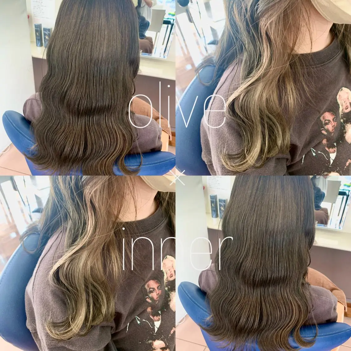 ロング カラー 小澤 志穂のヘアスタイル