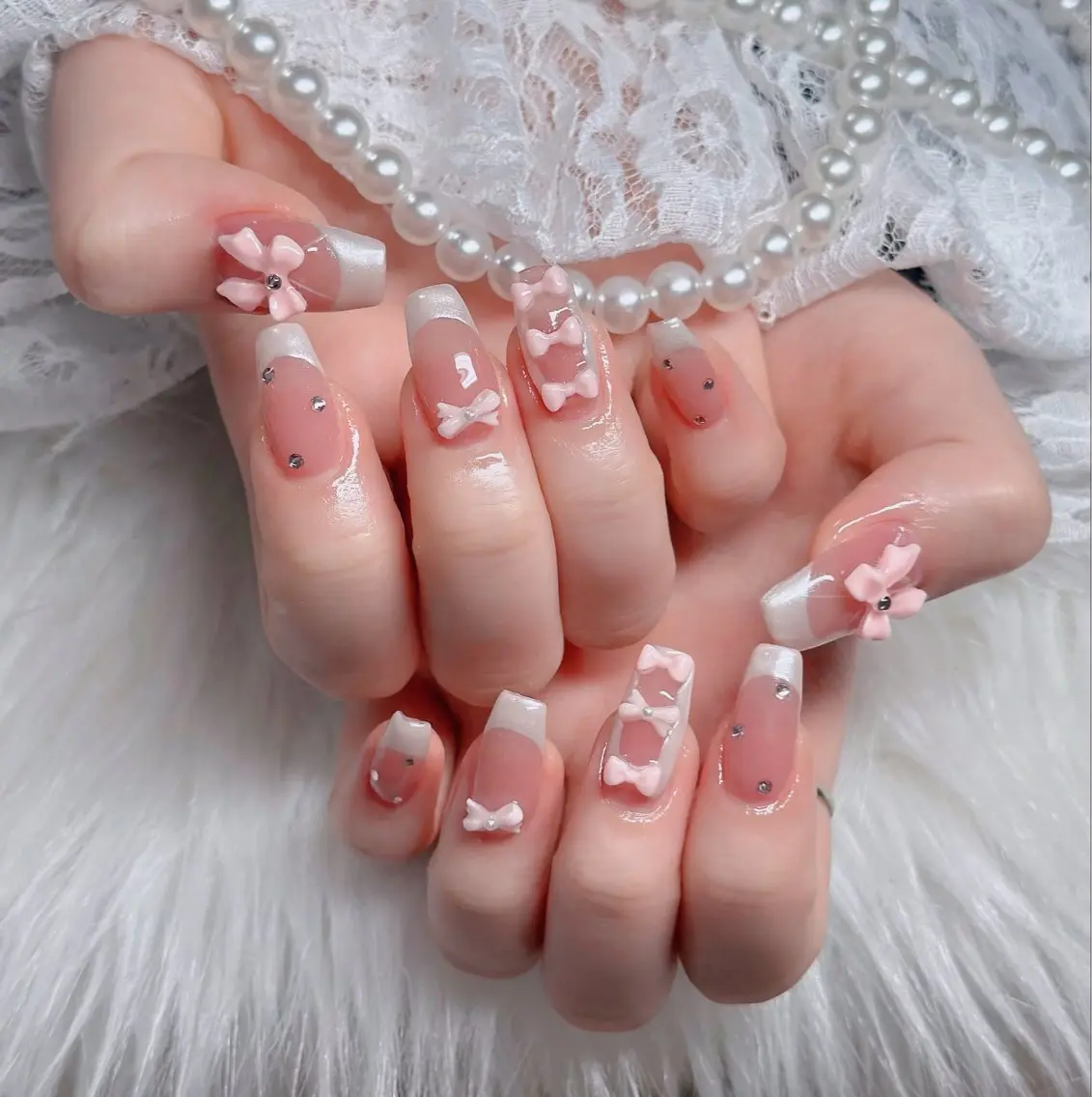 ネイル アートネイル 成人式 ジェルネイル ニュアンスネイル 夏ネイル ハンドネイル neco H.babynailのネイルデザイン