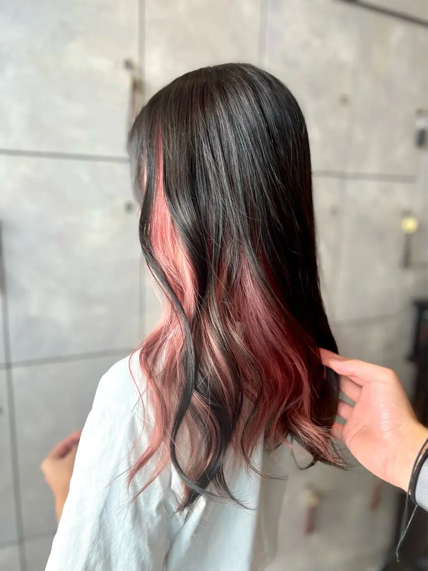 セミロング カラー ヘアアレンジ ヘアカラー トリートメント ヘッドスパ ヘアセット 🌈インナーカラー ‘ショウマ’🌈のヘアスタイル