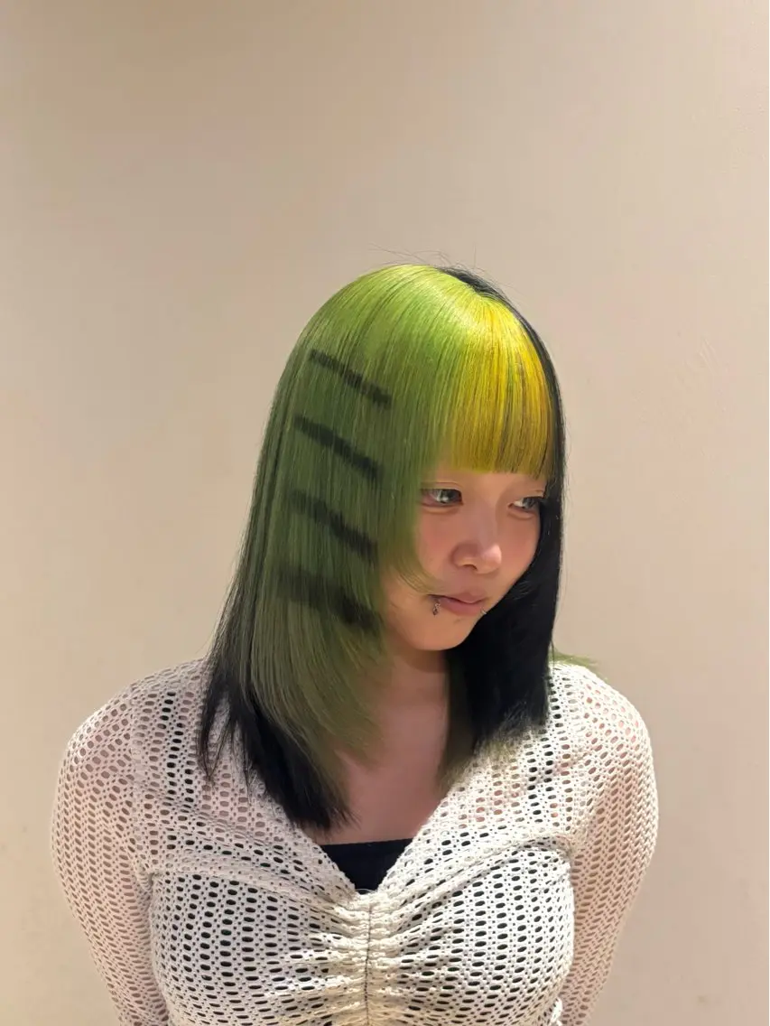 ミディアム カット ヘアカラー まみ/透明感カラー /暖色カラー/博多のヘアスタイル
