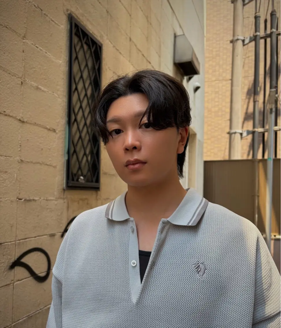 メンズ センターパート カット UMM daichi メンズパーマのヘアスタイル