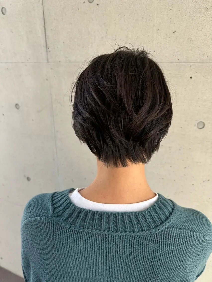 ショート カット ヘアカラー トリートメント ヘッドスパ 岸田莉奈/ ゆるふわ/ナチュラルのヘアスタイル