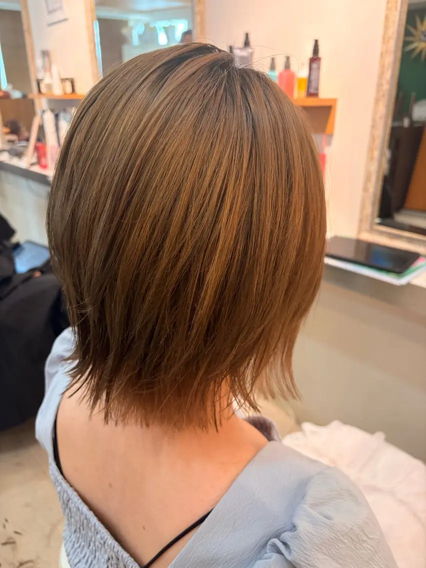 ショート カラー カット ヘアカラー 滝口 雪月花のヘアスタイル