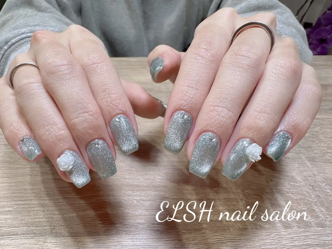 ロング ハンドネイル ELSH nail salonのネイルデザイン