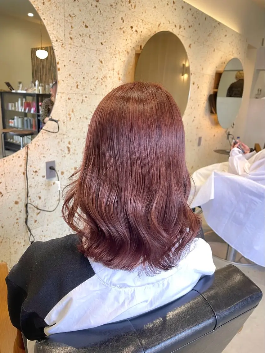 ミディアム カラー ヘアカラー トリートメント tim hinaのヘアスタイル