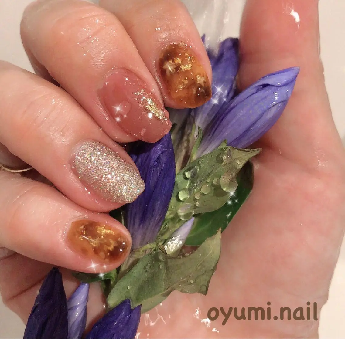 ネイル べっ甲ネイル ハンドネイル takanashi yumiのネイルデザイン