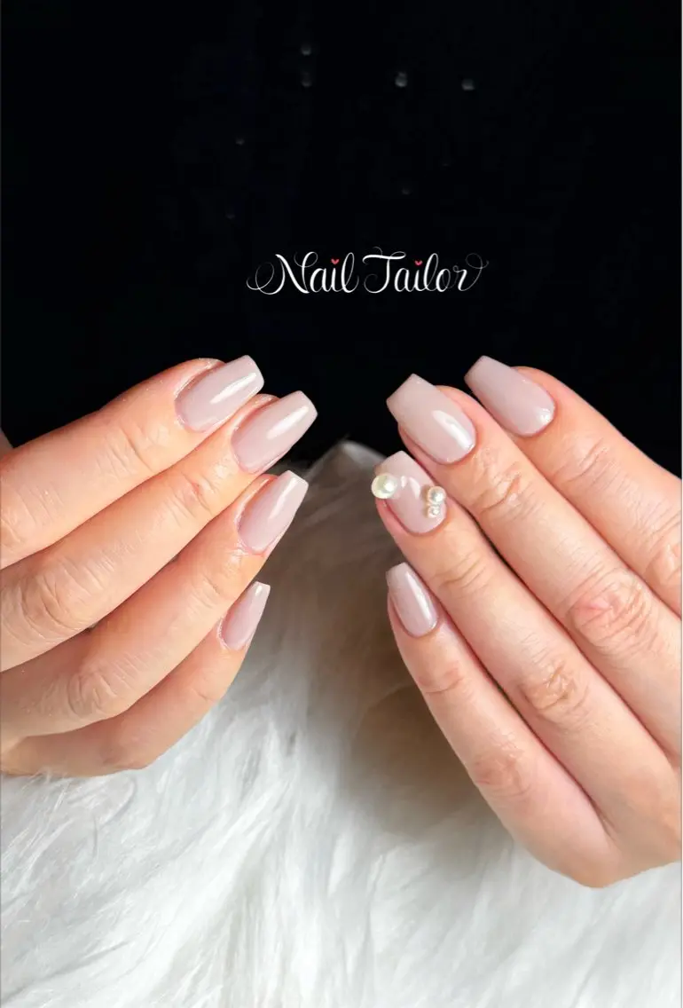 カラー グレージュ ピンクカラー 入学式 ハンドネイル NailTailor ネイルテイラーのネイルデザイン