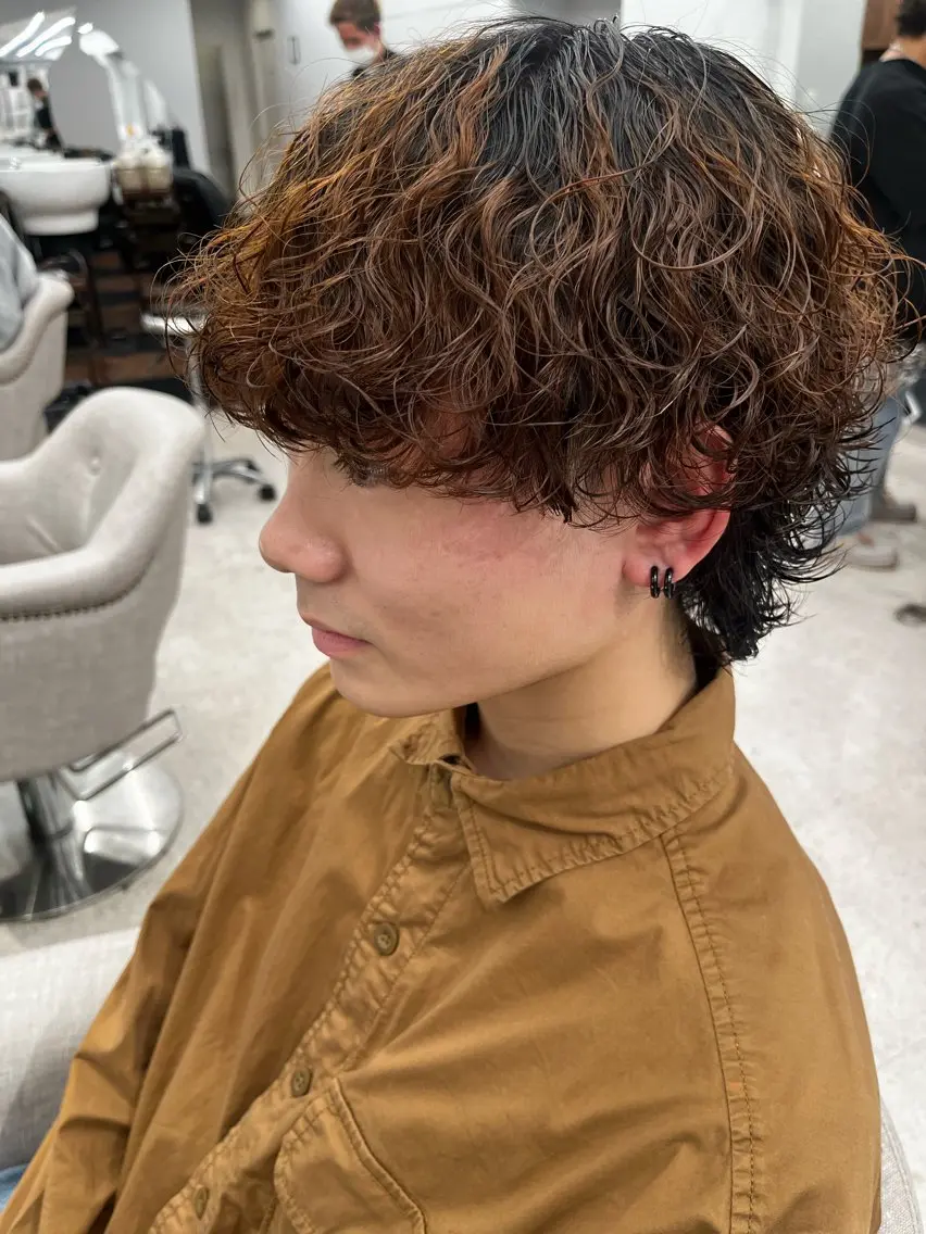 パーマ メンズ カット パーマ 🍐シャドウパーマ メンズ特化/守岡🍐のヘアスタイル