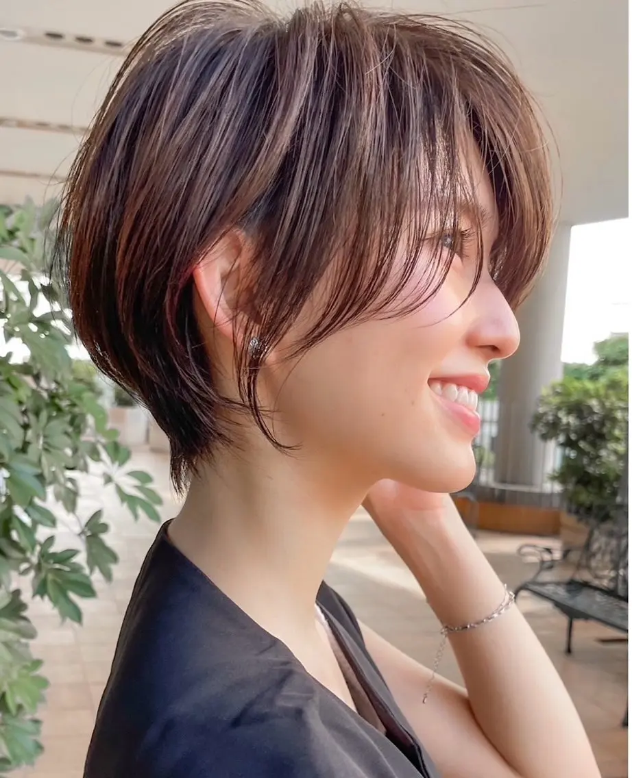 ショート ショートヘア ✨【髪質改善/縮毛 矯正】✨ゆうほのヘアスタイル