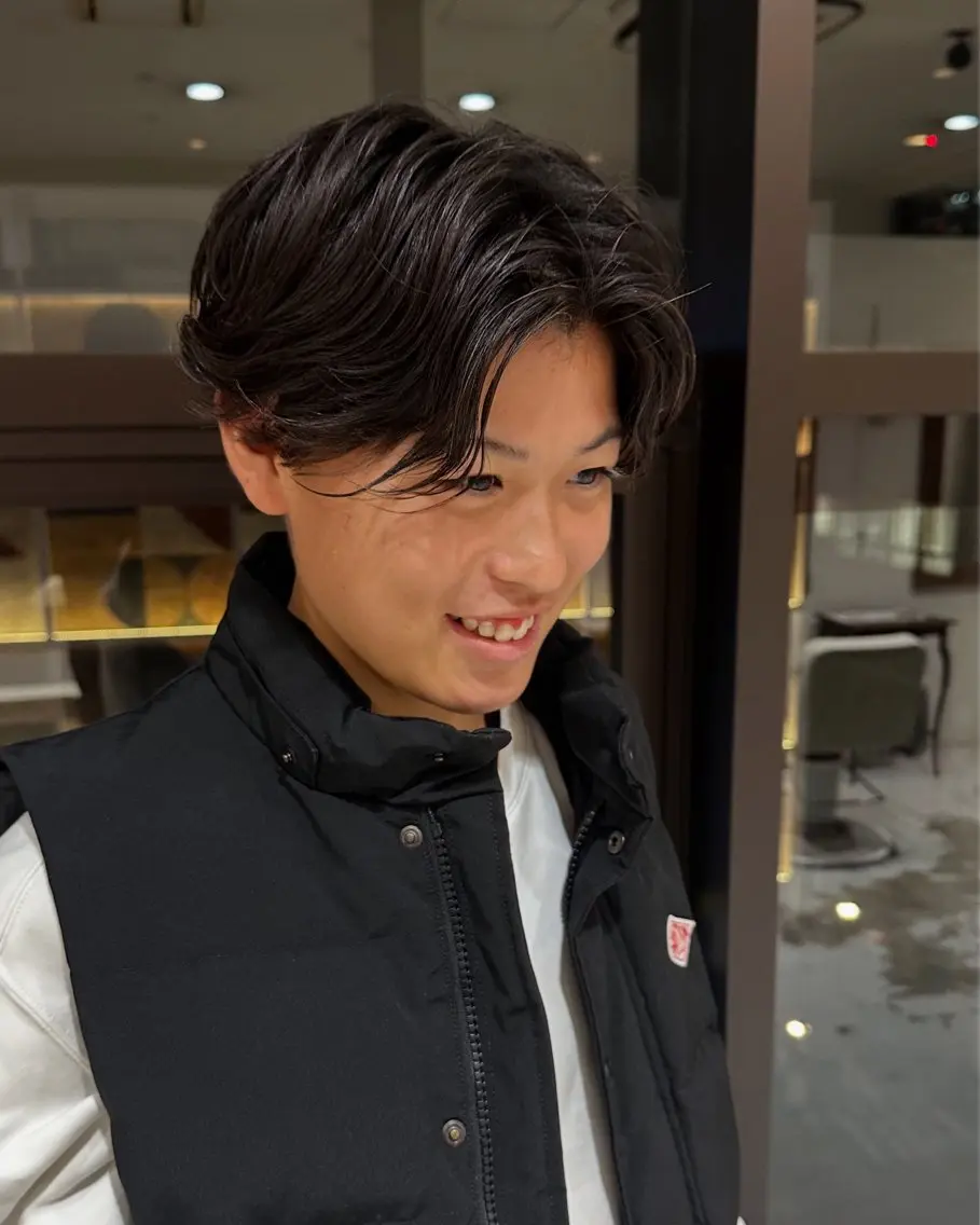 メンズ パーマ 山口 歩美佳のヘアスタイル