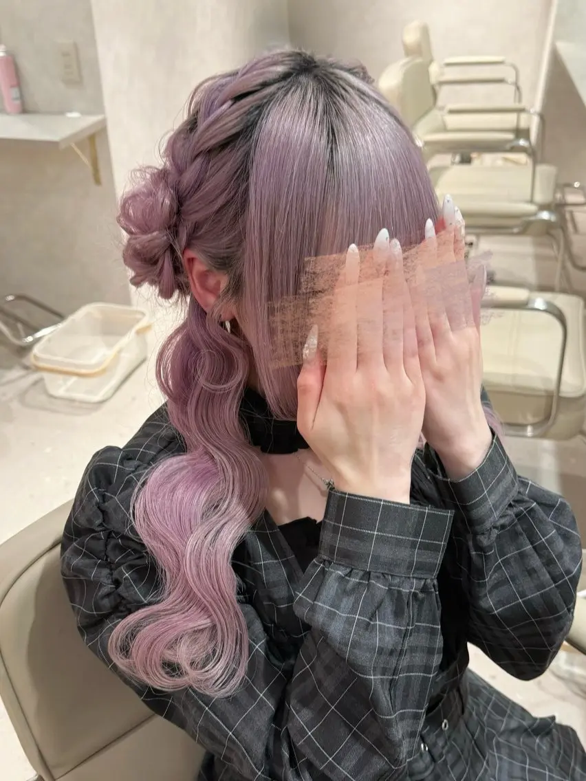 ヘアアレンジ ヘアセット セットサロンCURE 🩵あんみのマツエク・マツパデザイン