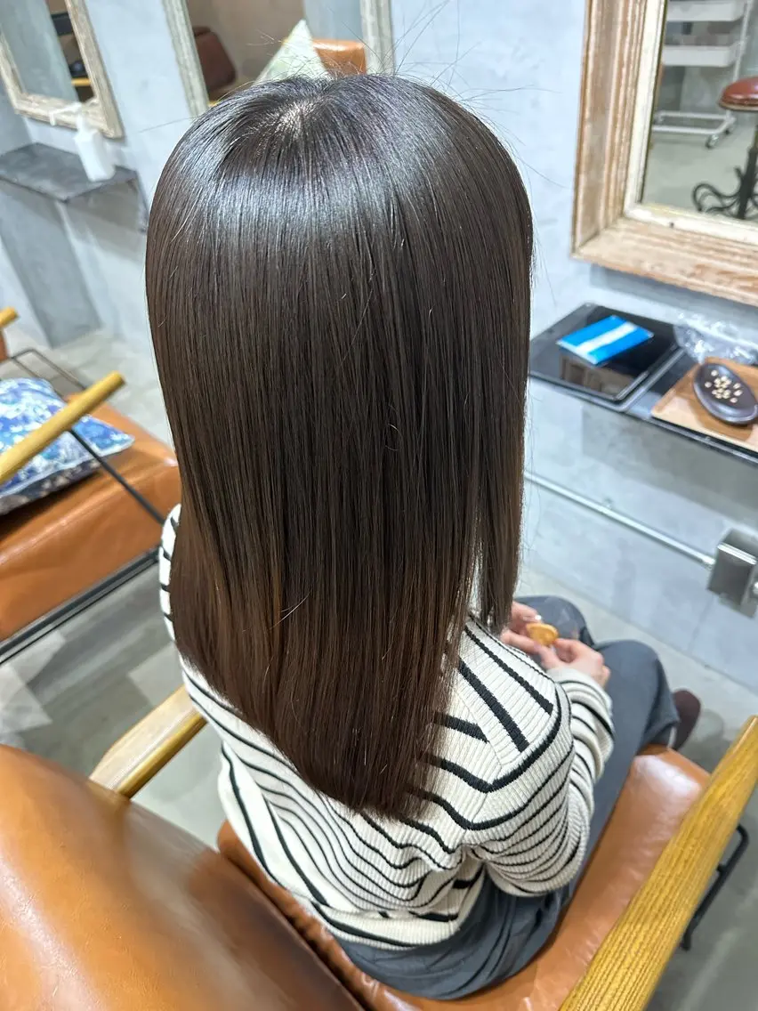 美髪、艶髪メニュー✨《髪質改善弱酸性ストレートパーマ＋カット》の写真