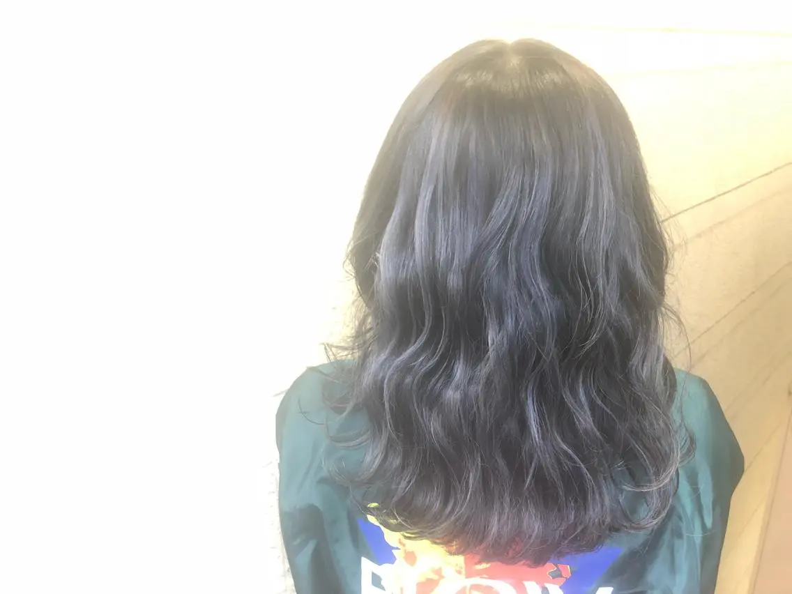 セミロング カラー グレージュ レイヤー/エクステ alpha下妻のヘアスタイル