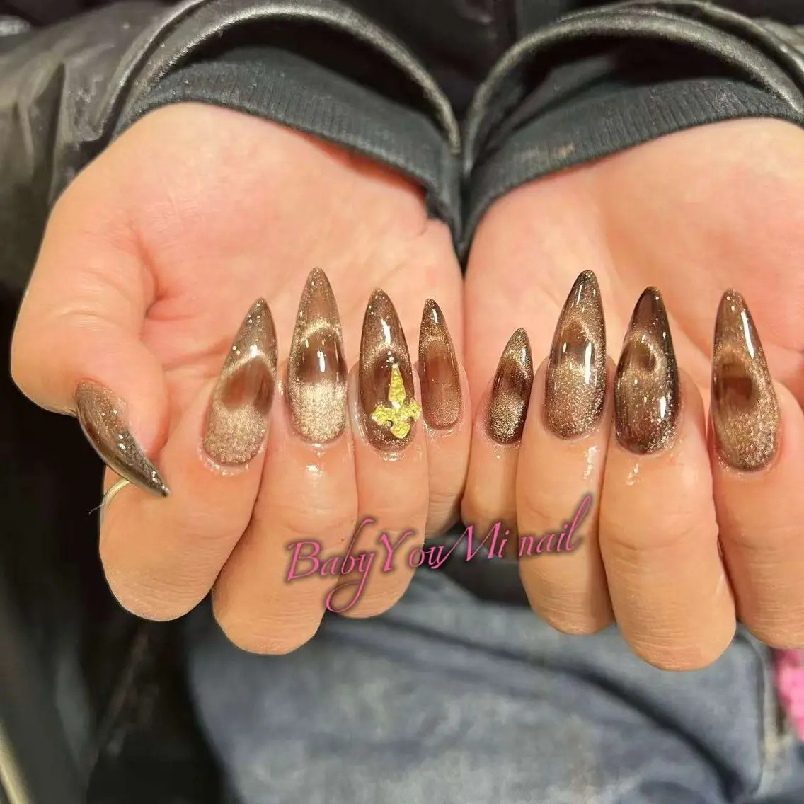 ネイル オーロラネイル チークネイル 成人式 フットネイル フレンチネイル ハンドネイル BabyYouMi nailのネイルデザイン