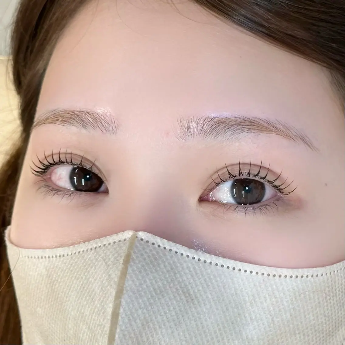 まつげパーマ✨［韓国ロッド/パリジェンヌ可］束感コーティング仕上げの写真