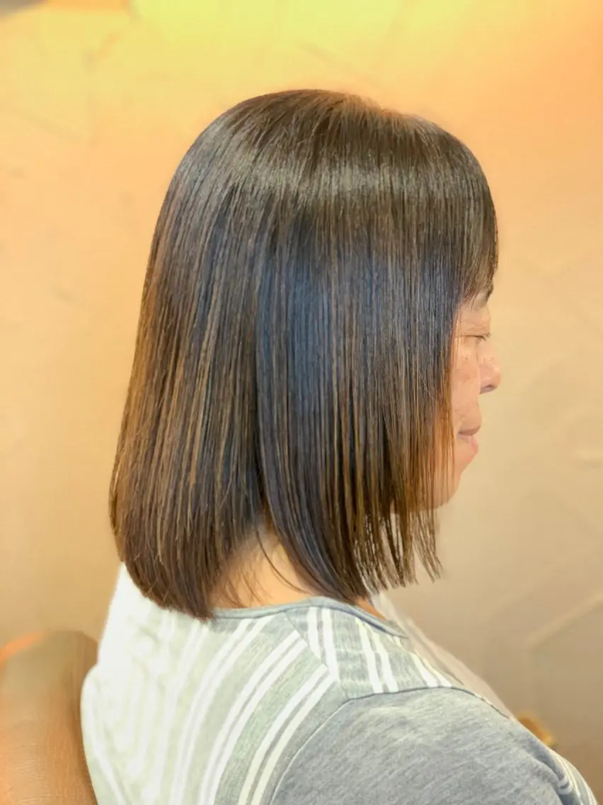 ミディアム カット ヘアカラー トリートメント 武田尚子🌸 自然に仕上がる矯正のヘアスタイル