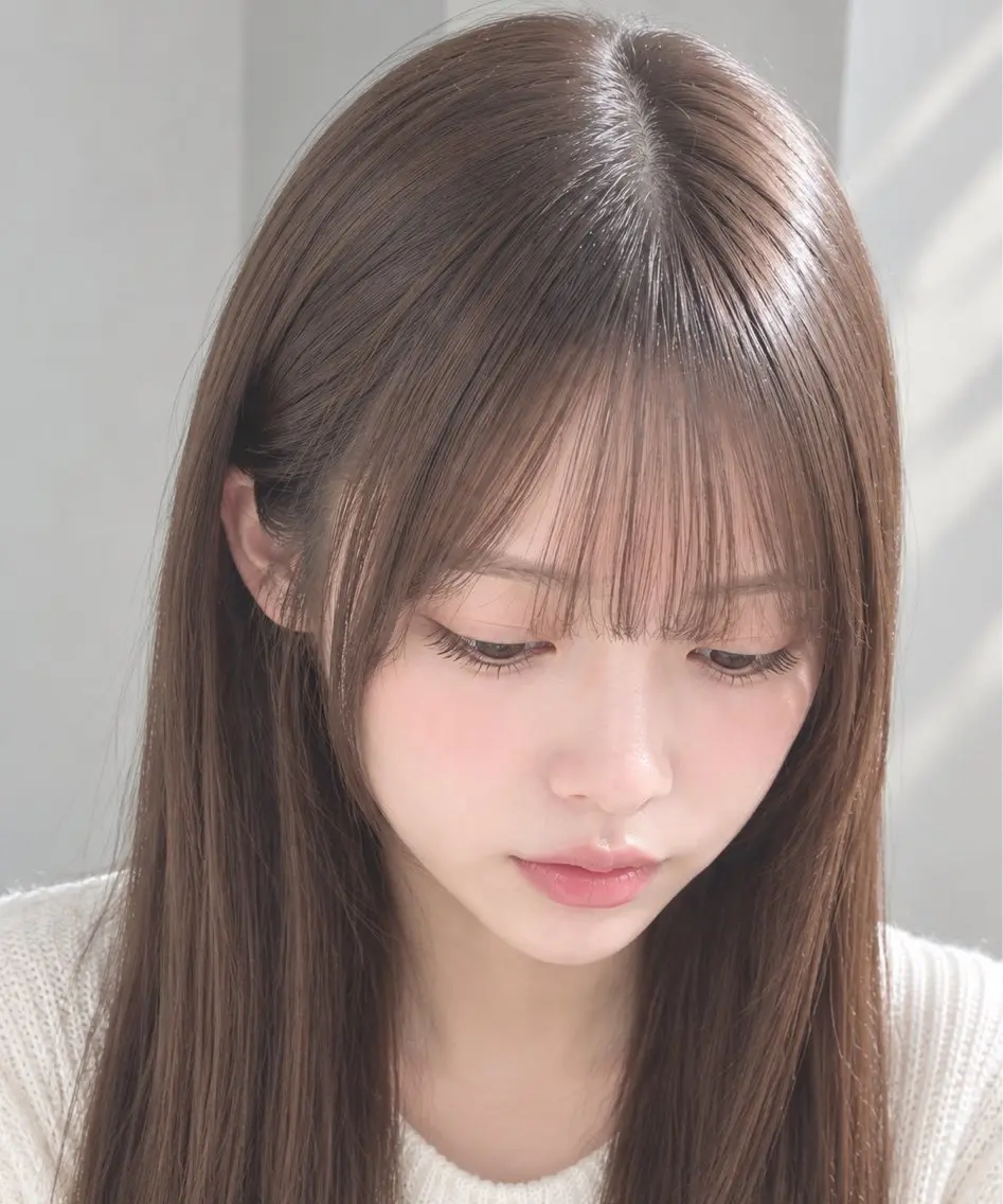 ミディアム カット ヘアカラー 縮毛矯正 💛髪質改善/透明感 カラー🧡reikaのヘアスタイル