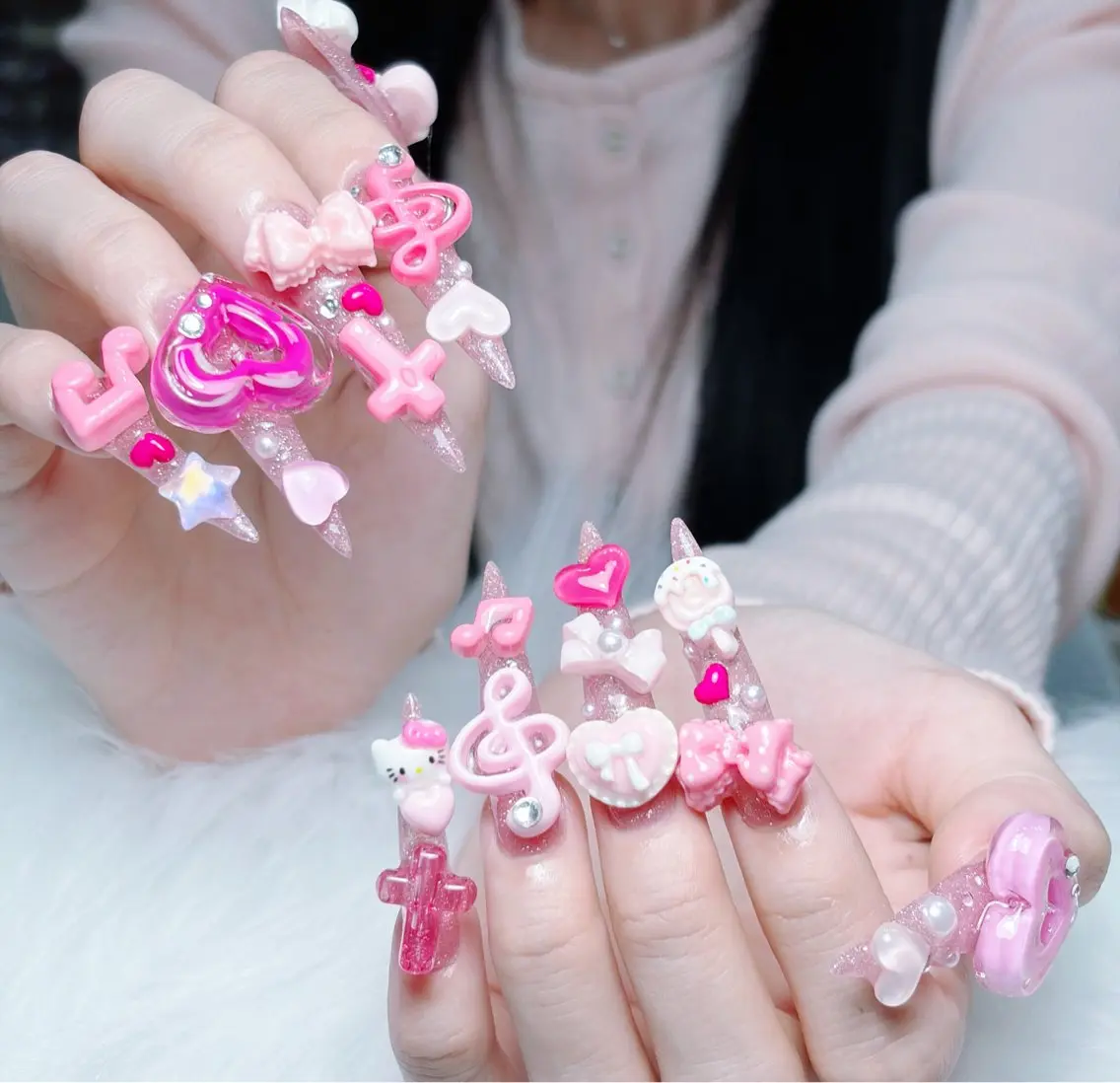 ネイル アートネイル 長さ出し ジェルネイル 韓国ネイル マグネットネイル ハンドネイル Cloudy Chan Nailのネイルデザイン