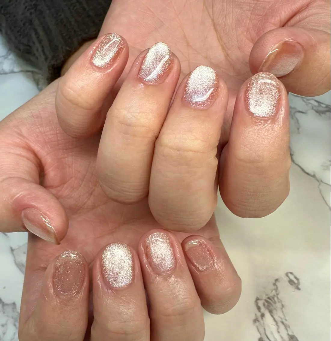 ネイル アートネイル チークネイル キラキラネイル ラメ(グリッター) マグネットネイル Mai’s nailのネイルデザイン