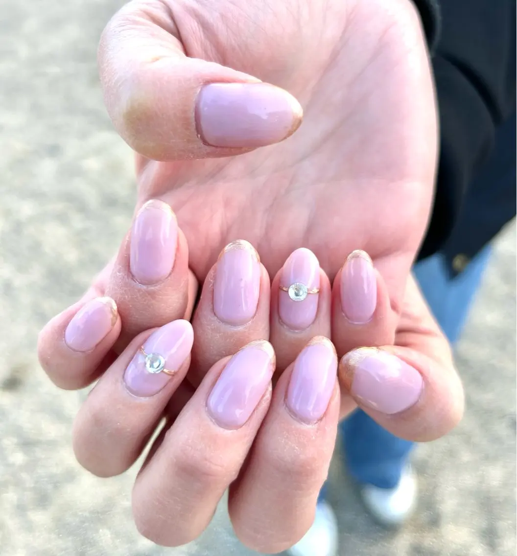 ネイル フレンチネイル ミラーネイル ピンク nailsalon kiii'sのネイルデザイン