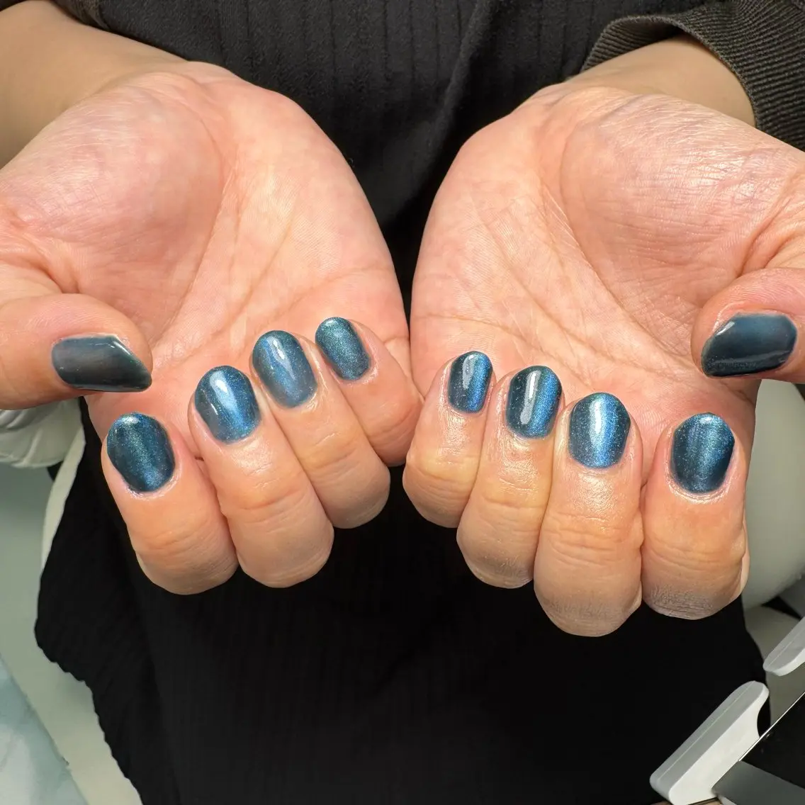 ネイル ブルー マグネットネイル MYS nailbeautyのネイルデザイン