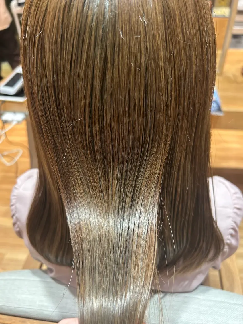 ロング カラー カット ヘアカラー トリートメント 佐藤 かののヘアスタイル