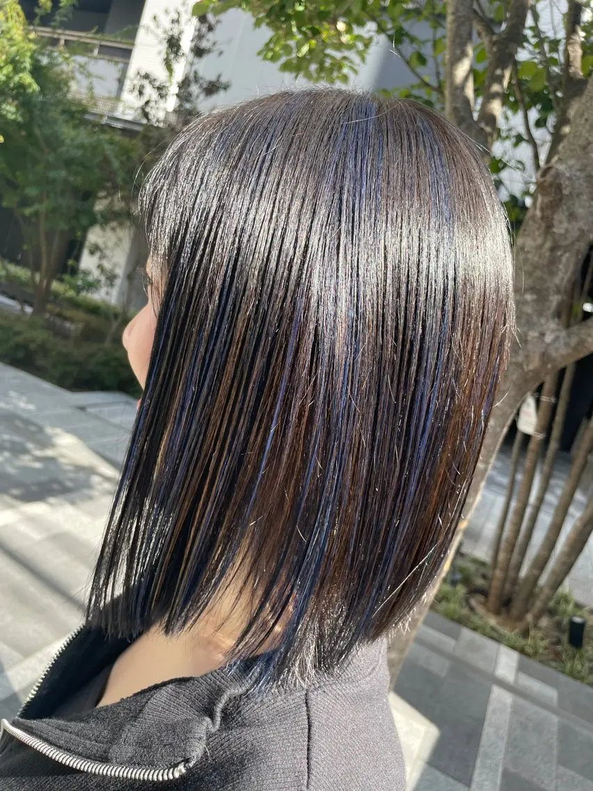 ミディアム カラー カット ヘアカラー トリートメント 花木 志穂のヘアスタイル