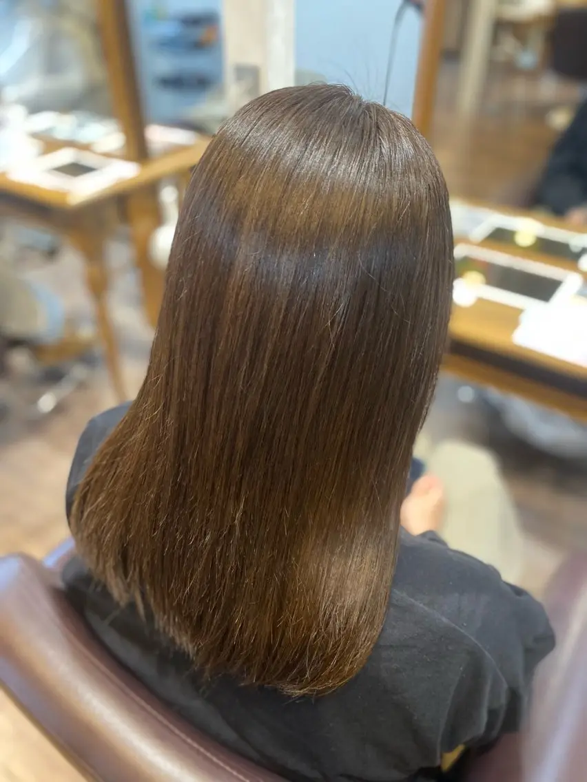 セミロング カラー カット ヘアカラー 髪質改善/縮毛/小林 水葵のヘアスタイル