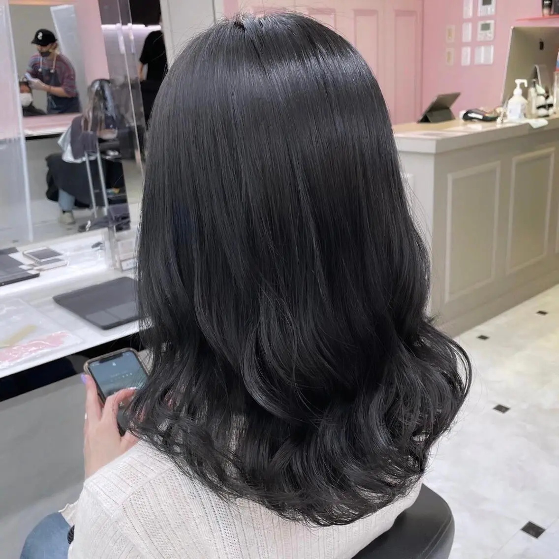 ミディアム カラー ヘアアレンジ 透明感カラー グレージュ 透明感/艶髪/💖 トレンドスタイル💖のヘアスタイル