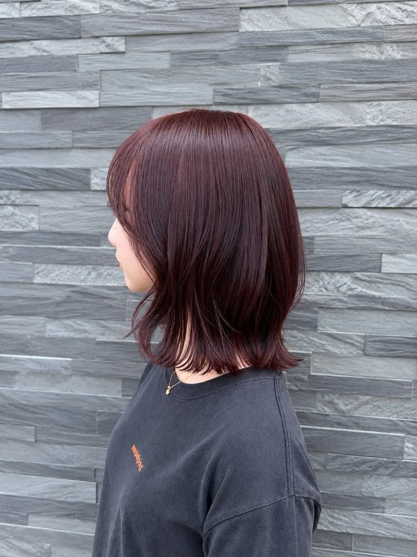 ミディアム カット ヘアカラー トリートメント 💎似合わせ× 美髪矯正💎haruのヘアスタイル