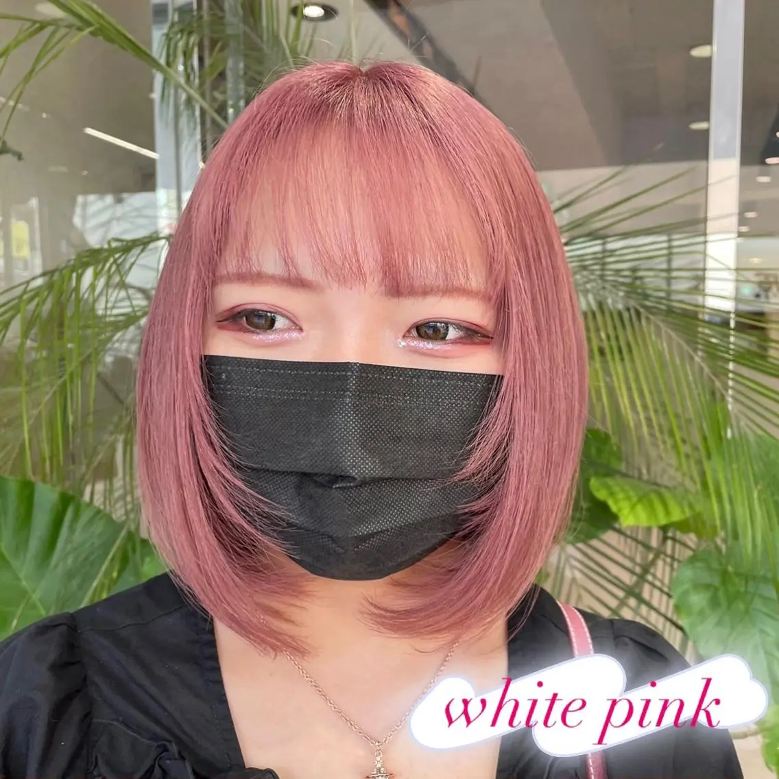 カラー ピンクカラー ホワイトピンク ヘアカラー ピンクカラー🎀/ ミルクティー🍼花音のヘアスタイル