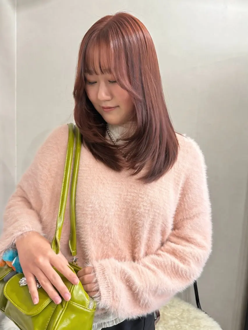 セミロング カラー カット ヘアカラー トリートメント 韓国・透明感カラー /堀江/みずき🐩のヘアスタイル