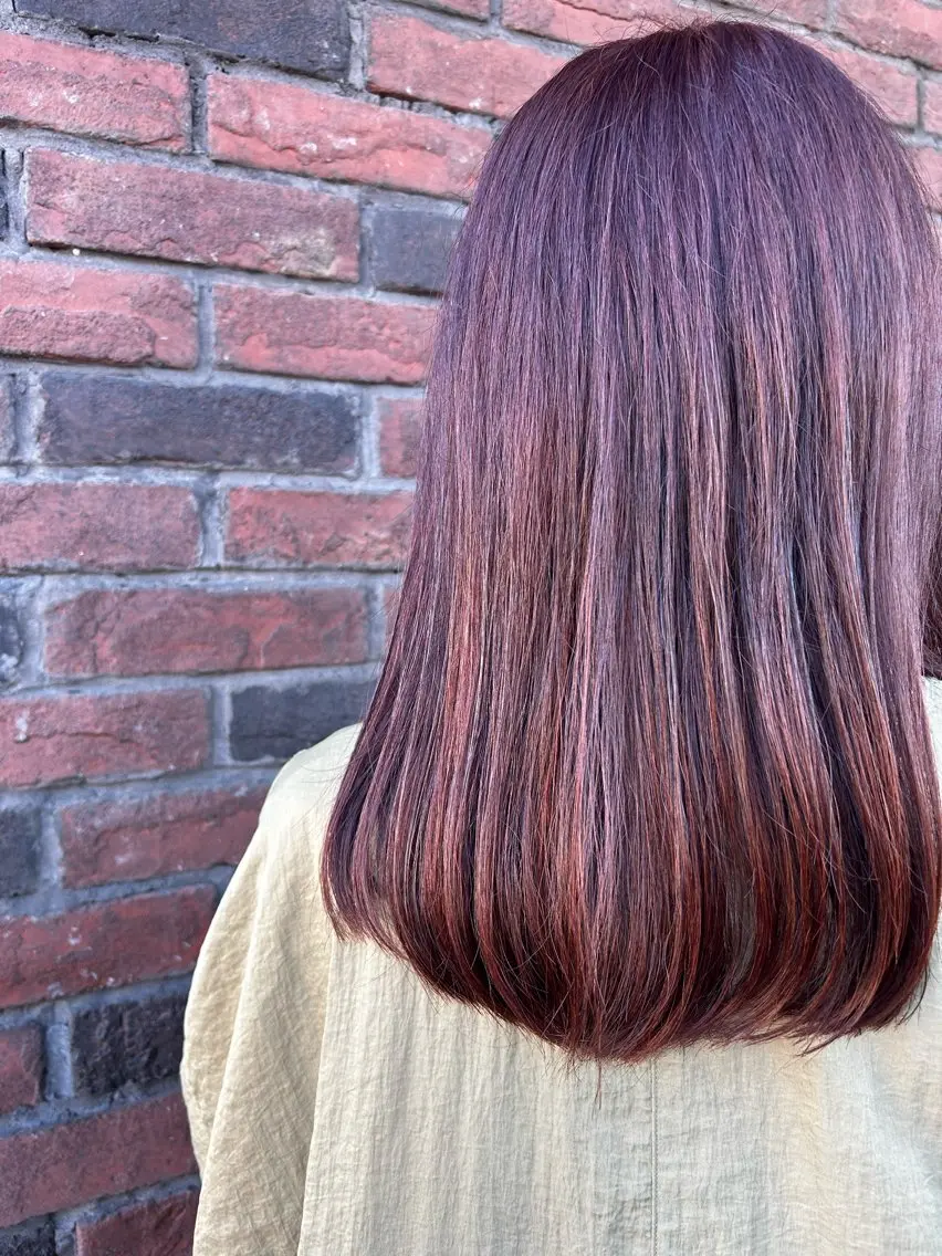 セミロング カラー カット ヘアカラー 吉川 茉由子のマツエク・マツパデザイン