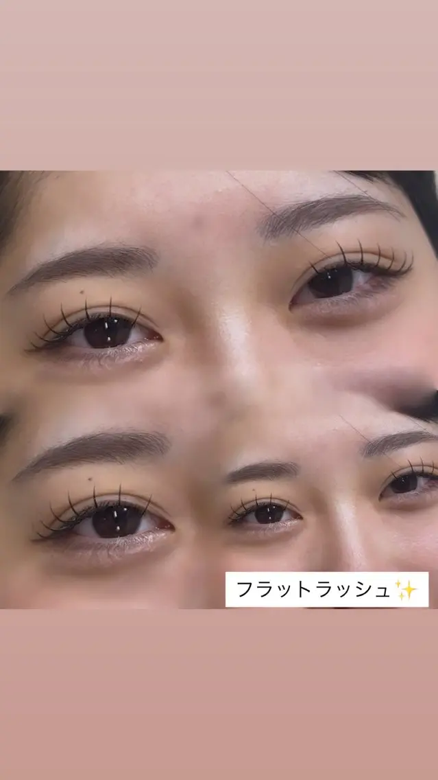 マツエク・マツパ 束感まつ毛 Dカール フラットラッシュ 韓国風マツエク パリジェンヌラッシュリフト マツエク 韓国風束感まつげ 天王寺rio✩.*˚のマツエク・マツパデザイン