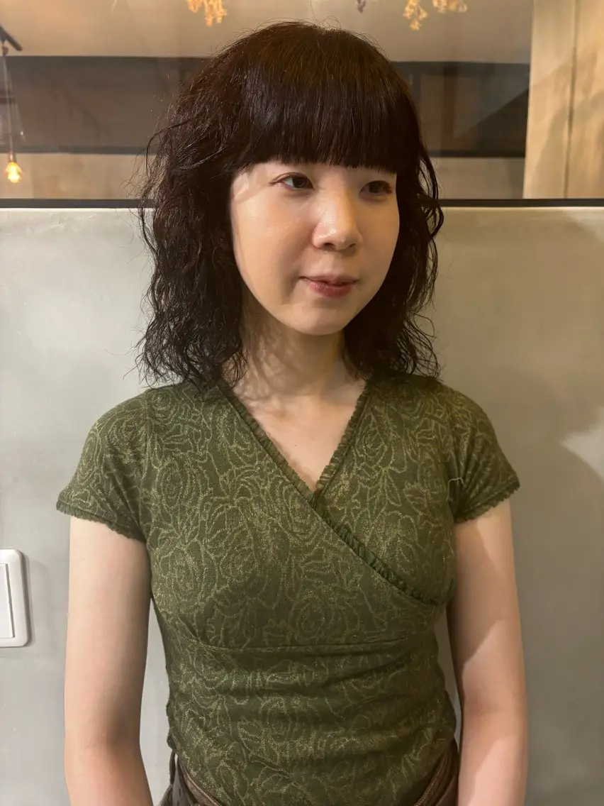 ミディアム 柴田美育/ カットモデル募集のヘアスタイル